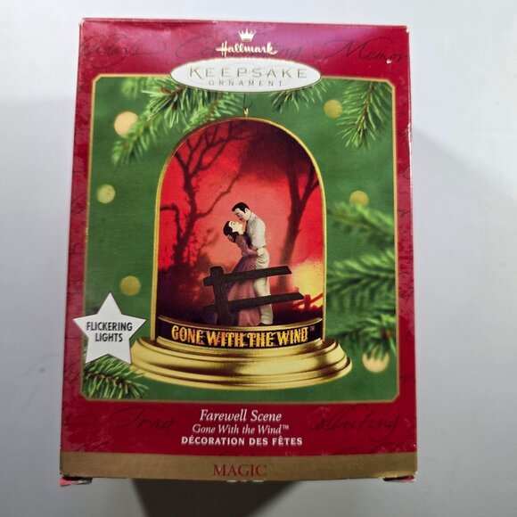 Hallmark Keepsake 2001 Gone With The Wind Ornament Scarlett  Rhett farewell - Picture 6 of 10